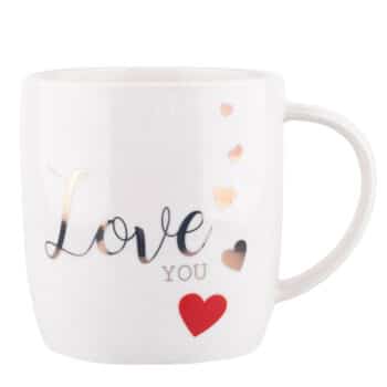 Altom Porcelánový hrnček Flying Hearts, 300 ml