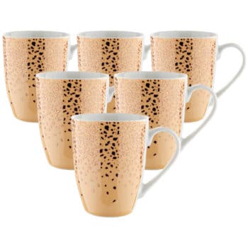 Florina Sada porcelánových hrnčekovOrange 340 ml, 6 ks
