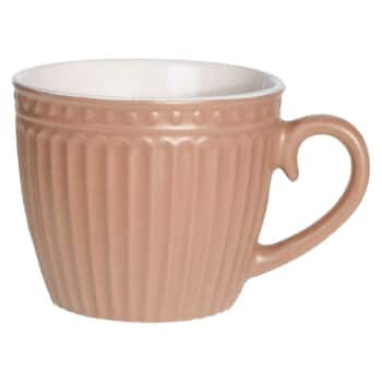 Kameninový hrnček Relief, 250 ml, hnedá