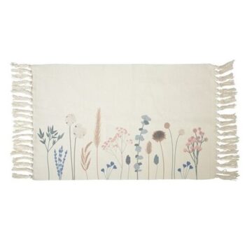 Koberec so strapcami Bellamy Kvetiny, 60 x 90 cm