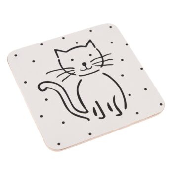 Dakls Korková podložka pod šálku Mačky, 10 x 10 cm, sada 6 ks