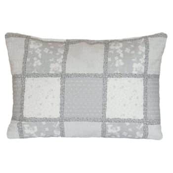 Bellatex Obliečka na vankúšik Patchwork krepová svetlosivá, 45 x 60 cm