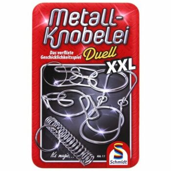 SCHMIDT Sada kovových hlavolamů Duell XXL v plechové krabičce