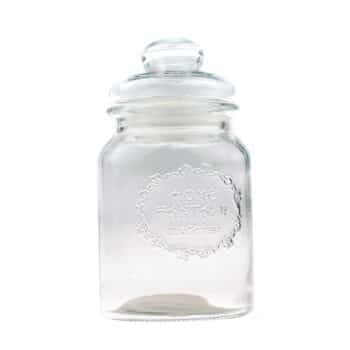 Sklenená dóza s vekom 970 ml
