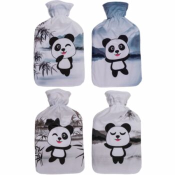 Termofor s fleecovým obalom Panda, 1,7 l