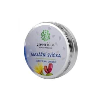 Topvet Masážna sviečka Zelený čaj s opunciou, 30 ml