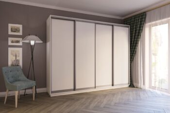 SIGAMI š280/v220 štvordverová šatníková skriňa, biela