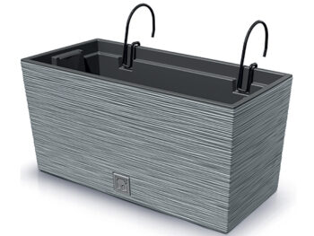 NABBI DFC400W plastový balkónový kvetináč 39,5 cm sivý betón