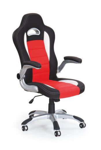 HALMAR Lotus kancelárske kreslo s podrúčkami čierna / červená