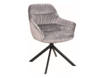 ASTRA II VELVET jedálenská stolička, šedá