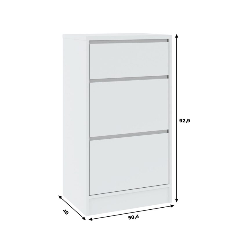 MOSTA úzka komoda 3S, biela - Image 2