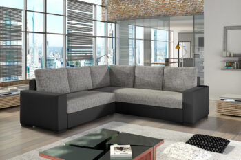 KANES rohová sedačka Berlin 01 /Soft 011 black
