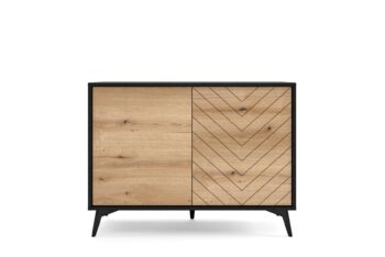 Komoda SMARAGD K104 dub evoke/čierna