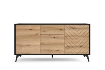 Komoda SMARAGD K154 dub evoke/čierna