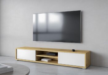 LANNY TV stolík 40, dub Artisan / biela