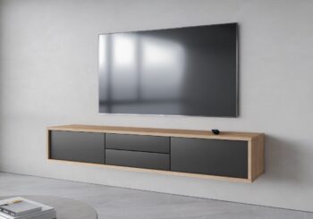 LANNY TV stolík 39, dub / antracit