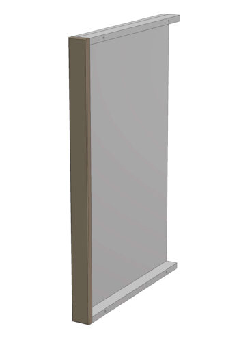 dolný pilaster š.5, v.82, Modena LP582, grafit / jaseň