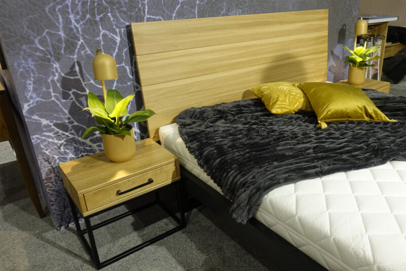KRIŠTOF LK370 manželská posteľ 160x200, dub/čierna matná - Image 3
