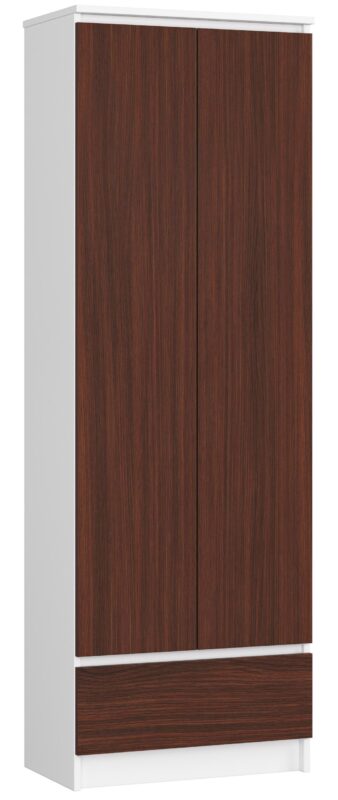 Regál BEBE60, biela / wenge