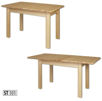 ST101 Jedálenský stôl rozkladací 170, prírodná borovica