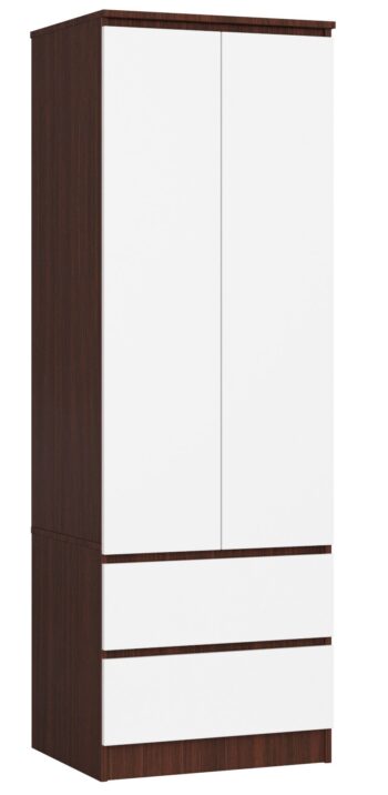 Šatníková skriňa AJA60, wenge / biela
