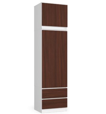 Šatníková skriňa ALDA60, biela / wenge
