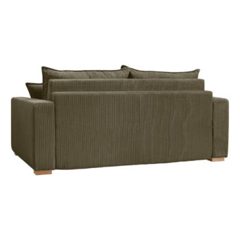 Zeleno-hnedá menčestrová rozkladacia pohovka 225 cm Augustin – Bobochic Paris - Image 5
