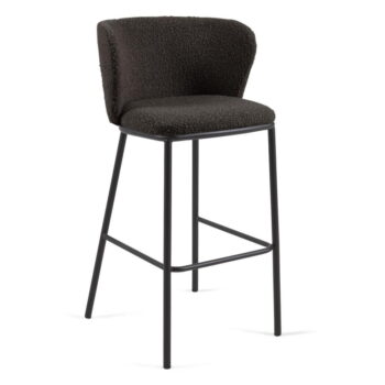 Čierna barová stolička (výška sedadla 75 cm) Ciselia – Kave Home