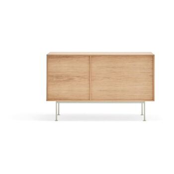 Krémovobiela komoda v dubovom dekore Teulat Yoko, šírka 128 cm - Image 5