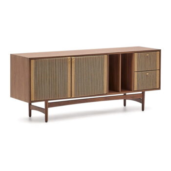 Hnedá nízka komoda v dekore orecha 180x73 cm Elan – Kave Home - Image 7