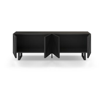 Čierny TV stolík 161x55x35 cm Peta – Marckeric – Obrázok 6