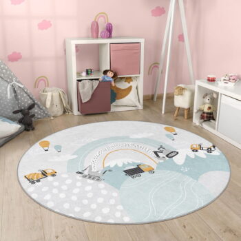 Prateľný detský koberec ø100 cm Snowy Hills – Mila Home – Obrázok 4