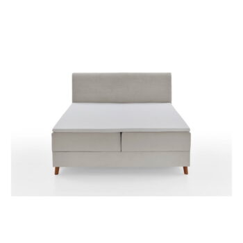 Béžová boxspring posteľ s úložným priestorom 160x200 cm Memphis - Meise Möbel - Image 5