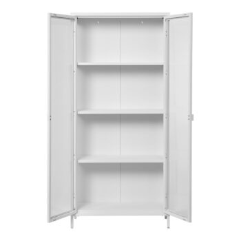 Biela kovová vitrína 80x175 cm Brisbane – House Nordic - Image 3