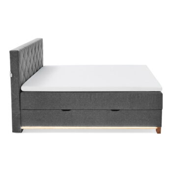 Sivá boxspring posteľ s úložným priestorom 160x200 cm Messina – Meise Möbel - Image 10