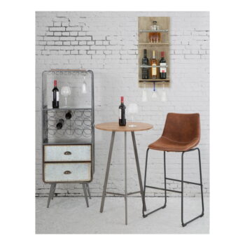 Nástenný držiak na fľašky a poháre Mauro Ferretti Bar, 76 × 34 cm – Obrázok 3