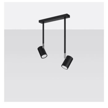 Čierne stropné svietidlo 30x10 cm Jones - Nice Lamps - Image 6