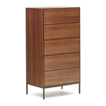 Vysoká komoda v dekore orecha v prírodnej farbe 60x114 cm Vedrana – Kave Home – Obrázok 2