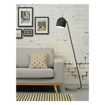 Čierno-sivá stojacia lampa s kovovým tienidlom (výška 147 cm) Madrid – it's about RoMi - Image 5