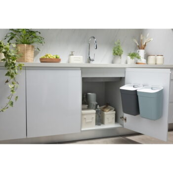 Tmavosivý odpadkový kôš na triedený odpad z recyklovaného plastu 10 l Ready To Collect – Curver - Image 10