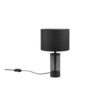 Čierna stolová lampa s textilným tienidlom (výška 33,5 cm) Grazia – Trio – Obrázok 3