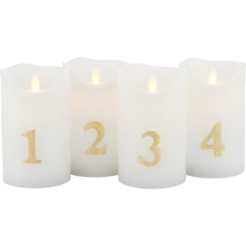 Súprava 4 svetelných LED dekoracií Sirius Sara Gold, výška 13 cm - Image 2
