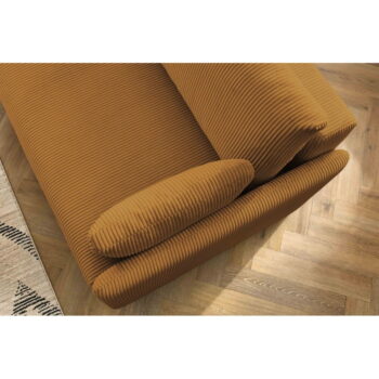 Menčestrová rozkladacia pohovka v horčicovej farbe 211 cm Marcel – Bobochic Paris - Image 3