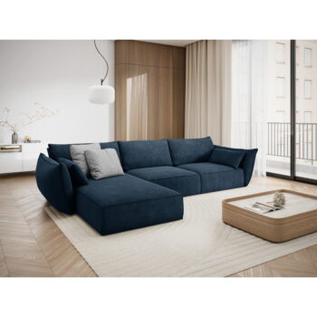Tmavomodrá rohová pohovka (ľavý roh) Vanda - Mazzini Sofas - Image 4