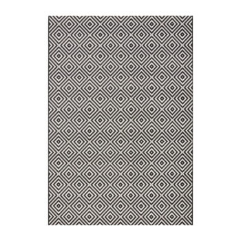 Čierno-biely vonkajší koberec NORTHRUGS Karo, 80 x 150 cm - Image 5