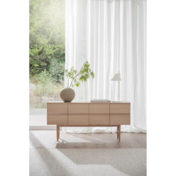 Nízka komoda v dekore duba v prírodnej farbe 160x75 cm Moresby – Rowico – Obrázok 6