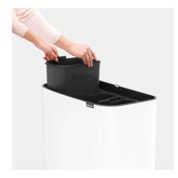 Biely dotykový oceľový odpadkový kôš na triedený odpad 33 l Bo Touch Bin – Brabantia - Image 10