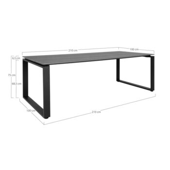 Záhradný jedálenský stôl 100x210 cm Denver – House Nordic – Obrázok 8