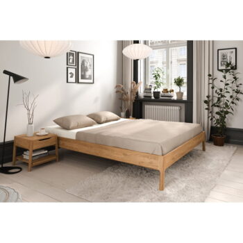 Dvojlôžková posteľ z dubového dreva v prírodnej farbe 140x200 cm Twig – The Beds - Image 3