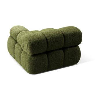 Zelený modul pohovky z textílie bouclé (pravý roh) Bellis – Micadoni Home – Obrázok 5